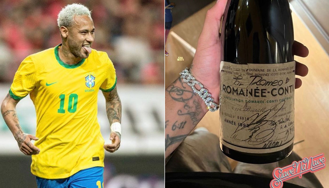 Que vinho é esse que Neymar postou? Garrafa chama atenção por ser tão cara quanto uma casa