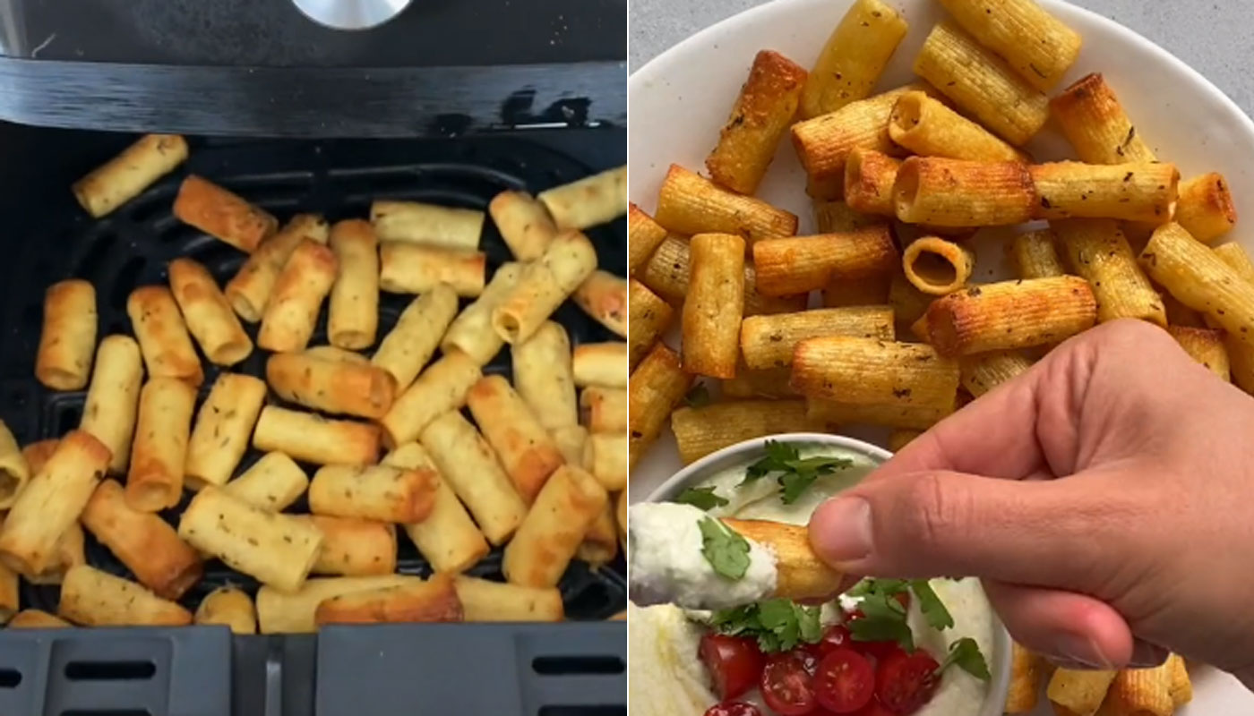 Macarrão na Air Fryer: receita viral transforma a massa em petisco