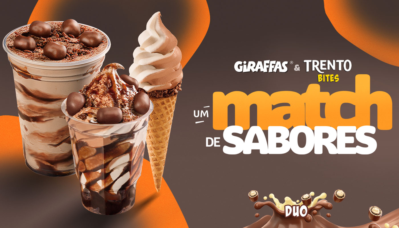 Sobremesas do Giraffas com chocolate Trento